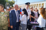 На Площади X-летия Октября состоялся торжественный митинг, посвященный Дню Государственного флага РФ