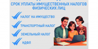Срок уплаты имущественных налогов физическими лицами за 2024 год истекает 1 декабря 2025 года - Вольский район